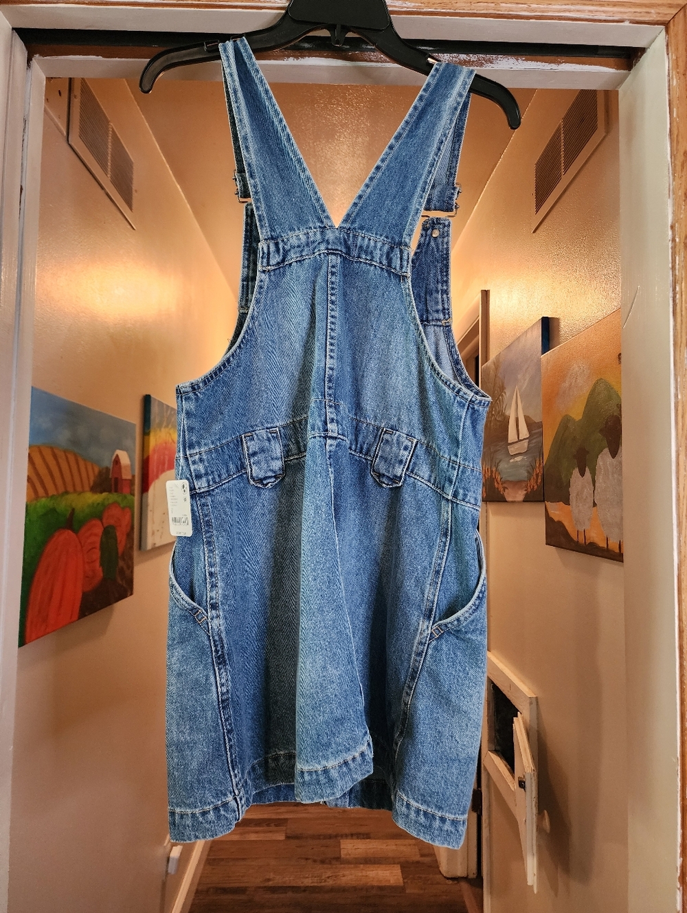 Free People Denim Button-Front Overall Dress - Light-medium Blue - Picture 6 of 7